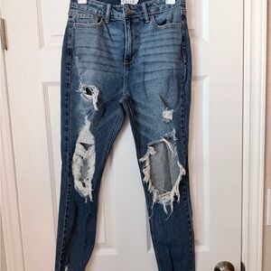 Cello Women's Ripped Denim Boyfriend Jeans